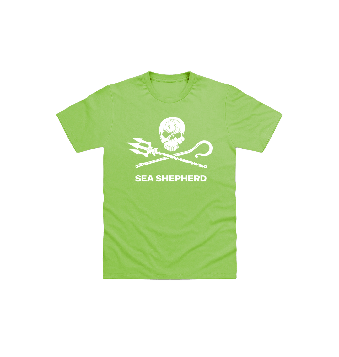 Lime Printed Kids T-Shirt Front
